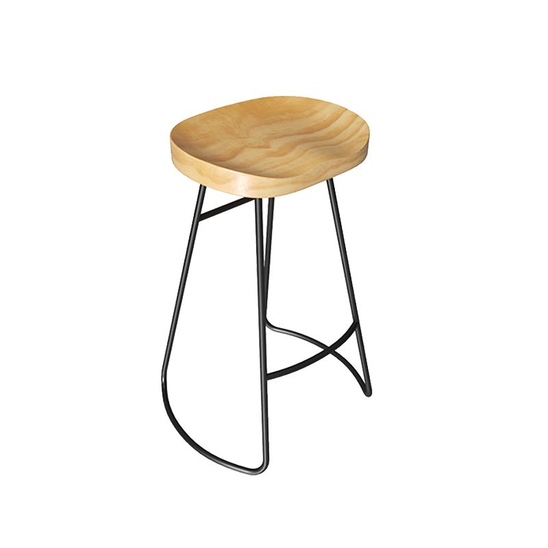 Modern Solid Wood Counter Height Stools with Footrest for Restaurant