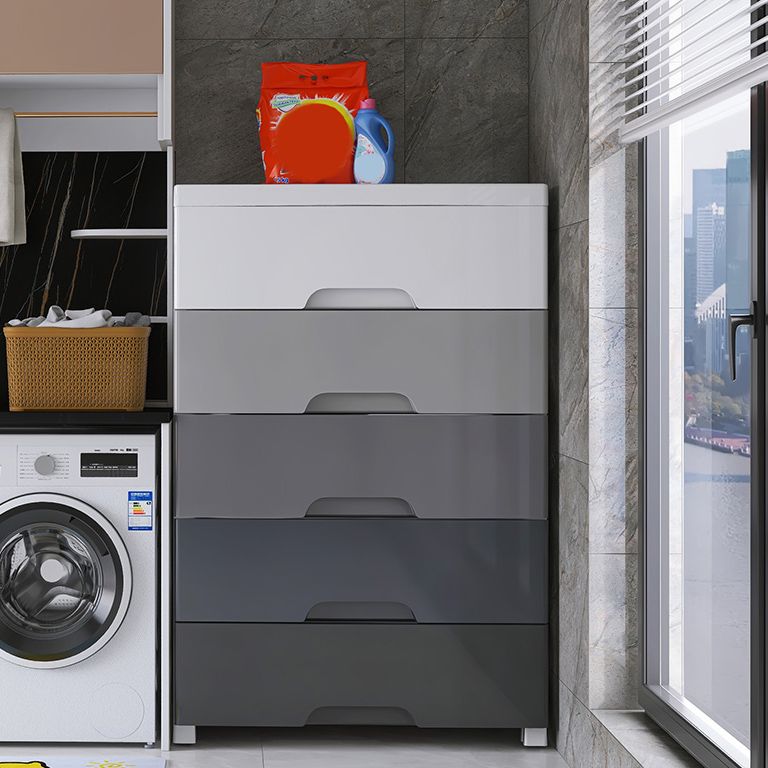 Contemporary Bedroom Wardrobe Plastic Drawers Storage Armoire