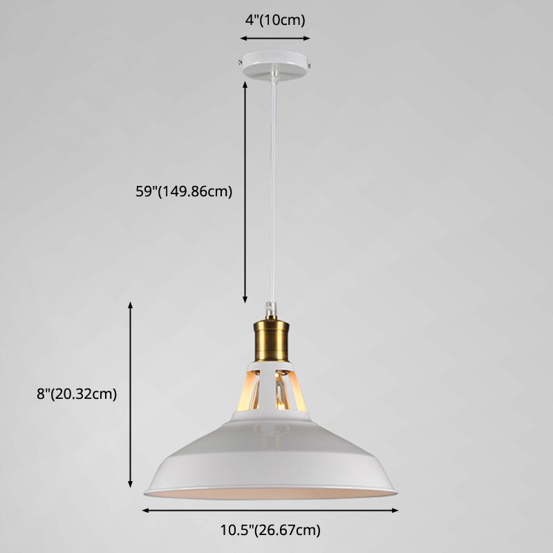 Shaded Restaurant Pendant Lighting Fixture Industrial Style Metal Hanging Light Kit