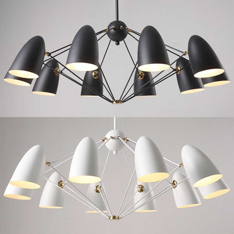Modern Style Chandelier Pendant Light Shaded Pendant Chandelier with Metal Shade