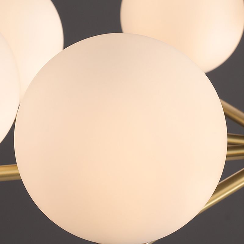 Contemporary Style Spherical Pendant Chandeliers Glass Chandelier Lights in Gold
