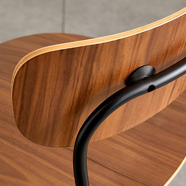Silla de comedor interior y exterior moderna de metal, silla lateral de comedor con respaldo abierto sin brazos