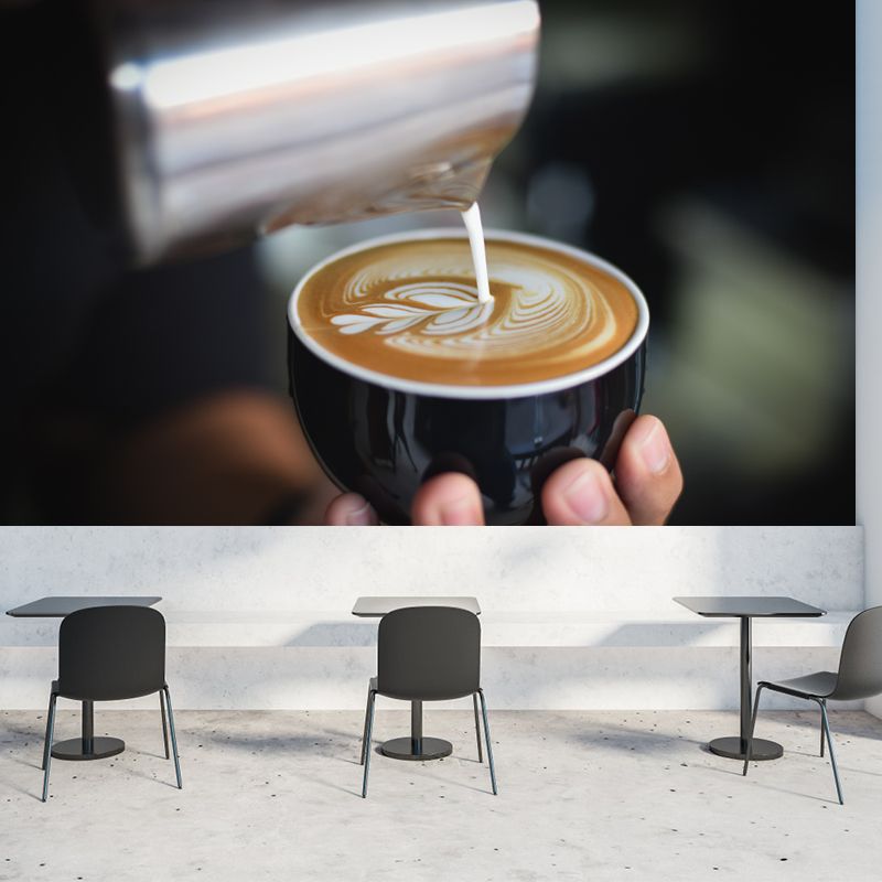 Good Smelling Coffee Wall Covering for Coffee Shop, Custom Size Available