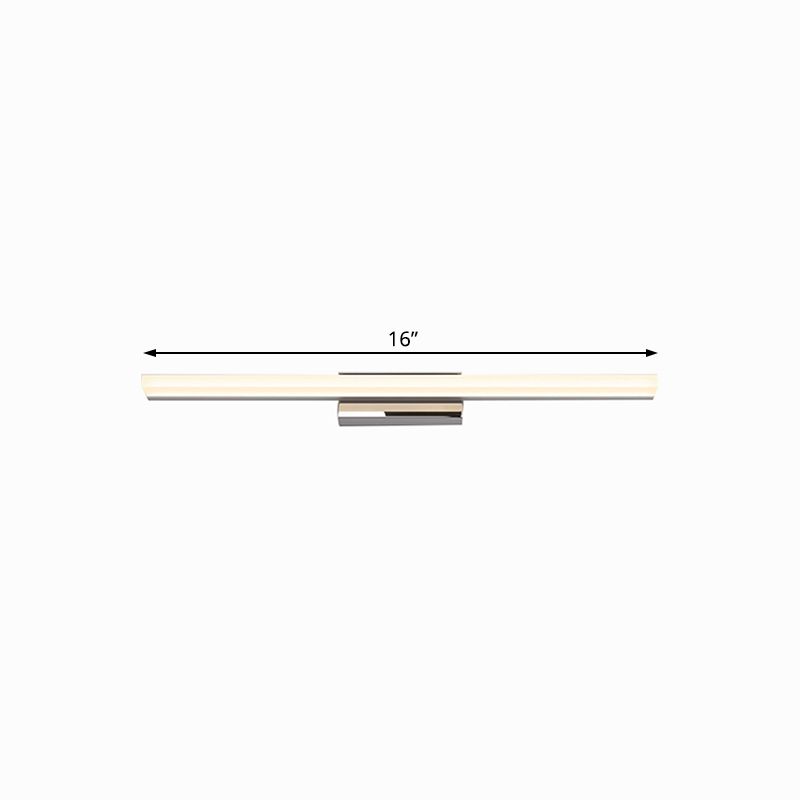 Ultra-Thin Vanity Lamp Nordic Acrylic 16"/20" Dia LED Indoor Sconce Light Fixture in Silver, Warm/White Light