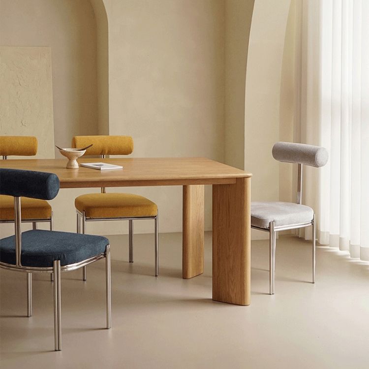 Rectangle Dining Table Pine Solid Wood Dining Table with 4 Legs