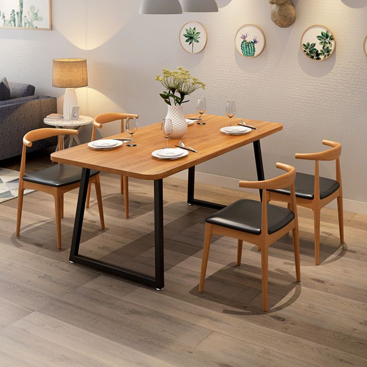 Industrial Dining Set 1/2/5 Pcs Solid Wood Dining Table and Chairs