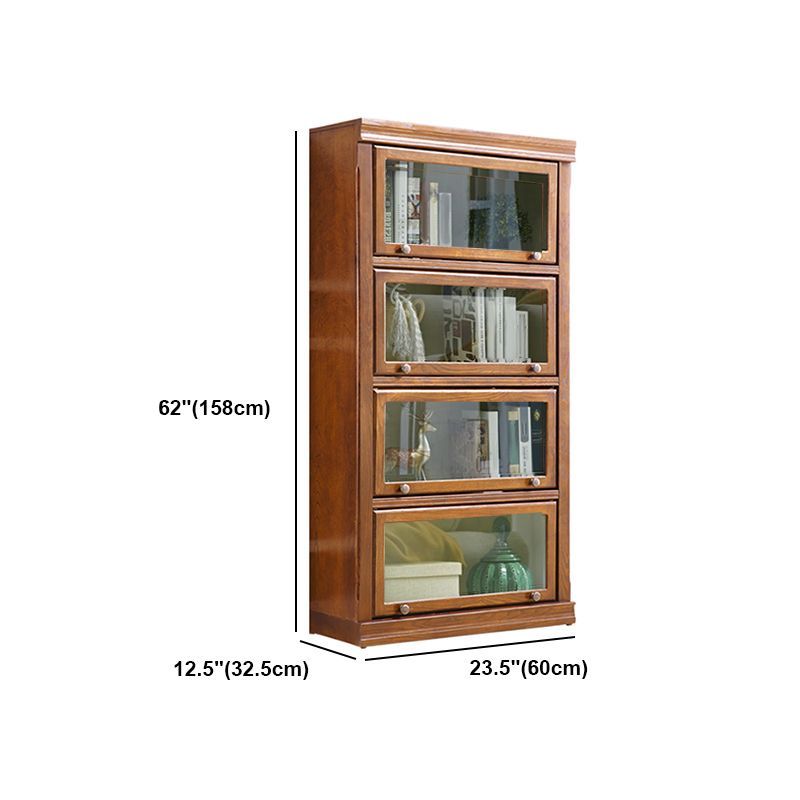 Holzkostenbuchbuch für zeitgenössische geschlossene Bücherregal mit Türen für das Heimbüro