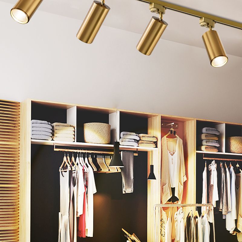 Plafonnier LED sur Rail de forme cylindrique, montage encastré en aluminium, Style Simple et moderne, pour magasin de vêtements