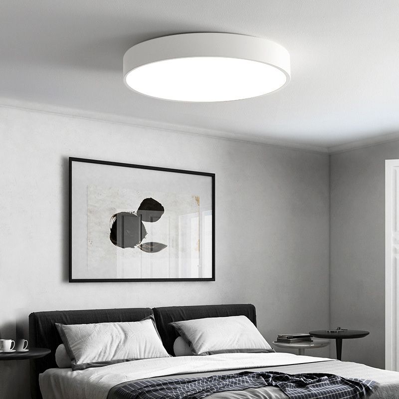Modern Style Simple Flush Mount Ceiling Light with Acrylic Shade for Bedroom