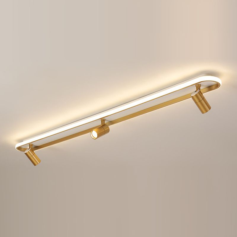 Modern LED Ceiling Lamp with Spotlight Gold Flush Mount Light for Clothing Shop