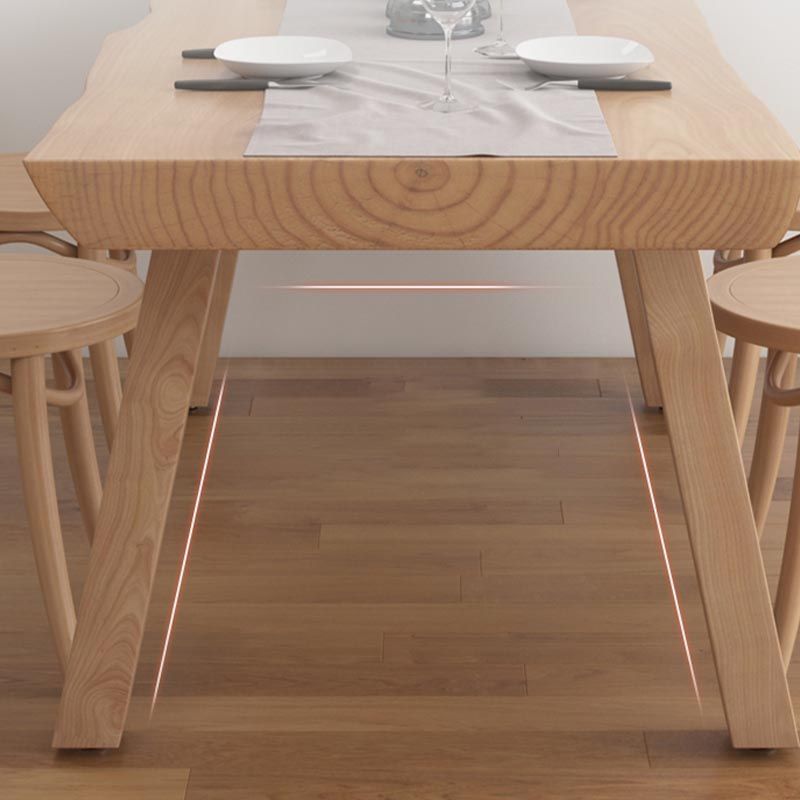 Pine Solid Wood Dinette Table Modern Natural Legs Dining Site Table