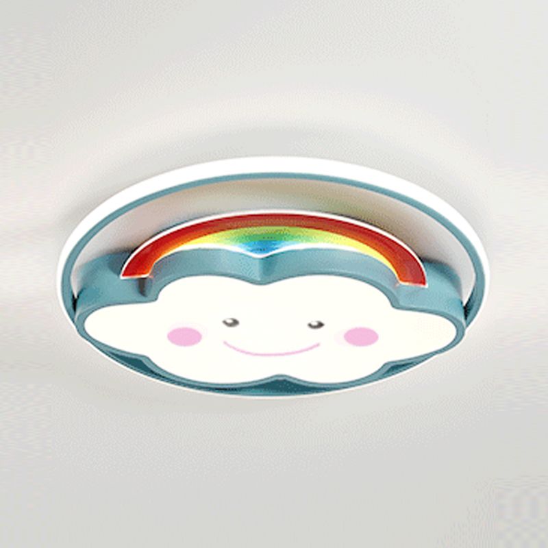 Cloud Shaped LED Ceiling Light Acrylic Shade Modern Style Flush-mount Lamp for Bedroom