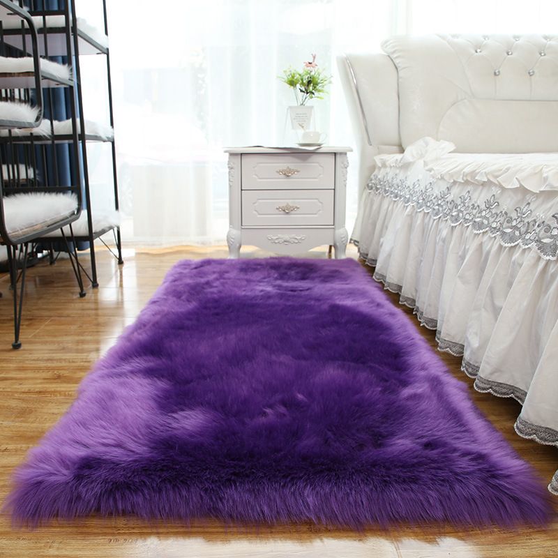 Eenvoud woonkamer tapijt funky gewoon tapijt polyester shag tapijt met niet-slip achterste