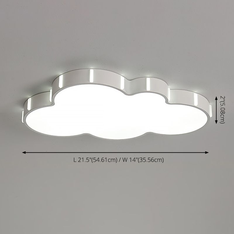 Einfachheit LED Decke Flush Mount Weiß geometrische Flush Licht mit Acryl Schatten für Wohnzimmer