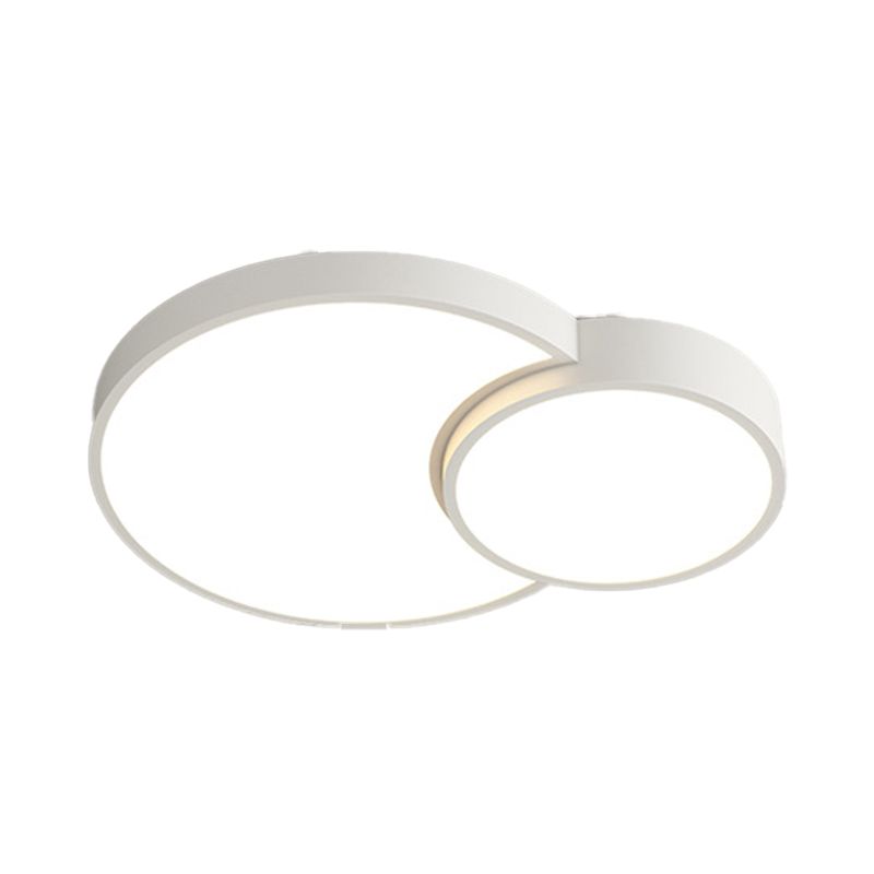 Matte White 2 / 3 - Light Flush Mount Light Iron and Acrylic Ceiling Mount