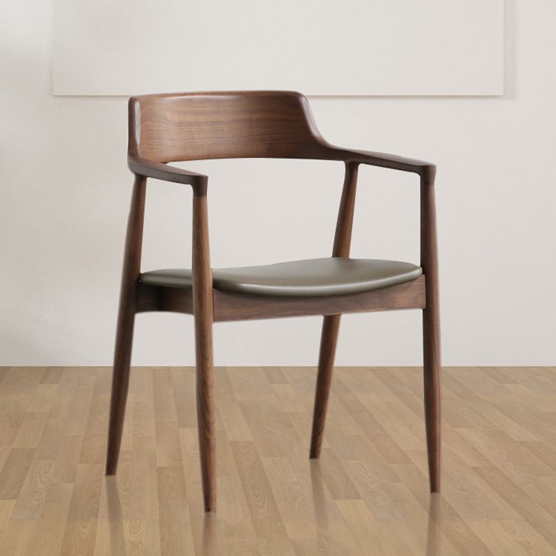 Arm Dining Chairs Contemporary Solid Wood Side Chairs for Dining Room