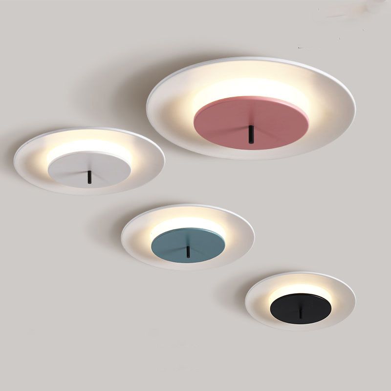 Dubbele ringen plafondinbouwlampen Modern acryl 1-lichts plafondlamp