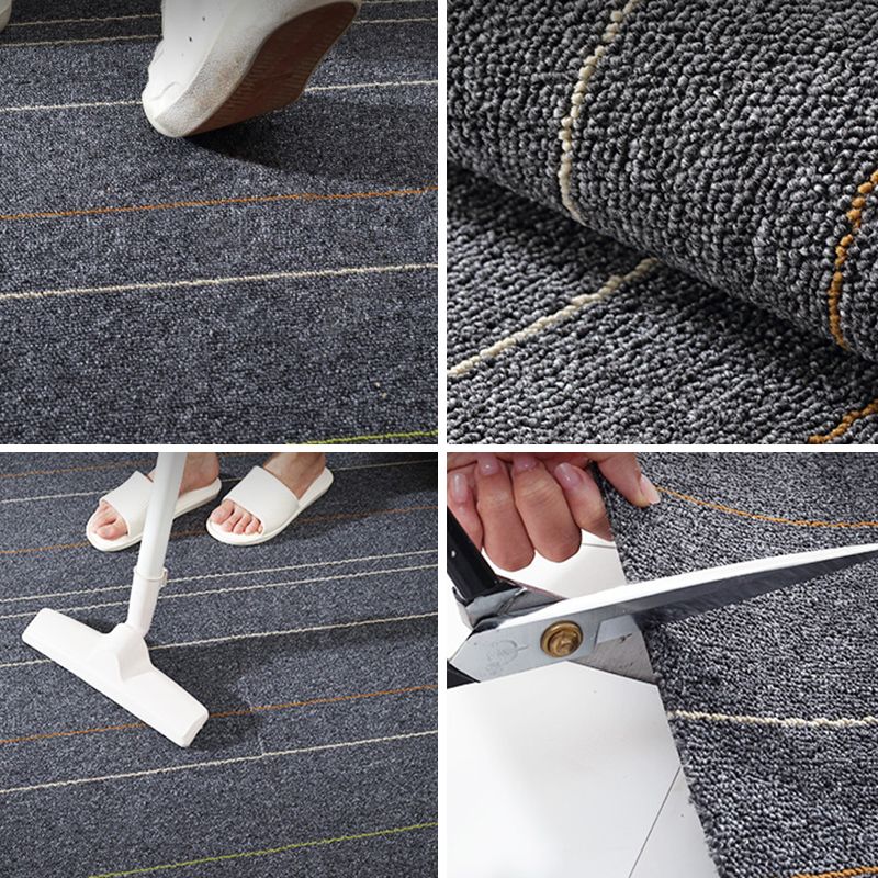 Gray Tone Level Loop Carpet Tile Solid Color Indoor Office Carpet Tile