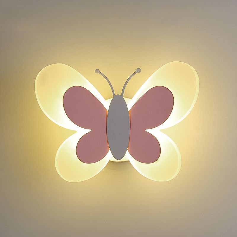 Butterfly LED Wall Lamp in Modern Creative Style Acrylic Wall Light for Bedroom