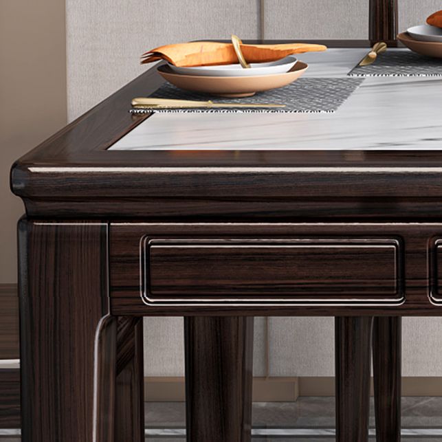 54.3 "L x 33.5" W x 29.5 "H Rectángulo 4 Piernas Mesa de lujo Fuera para comedor para comedor