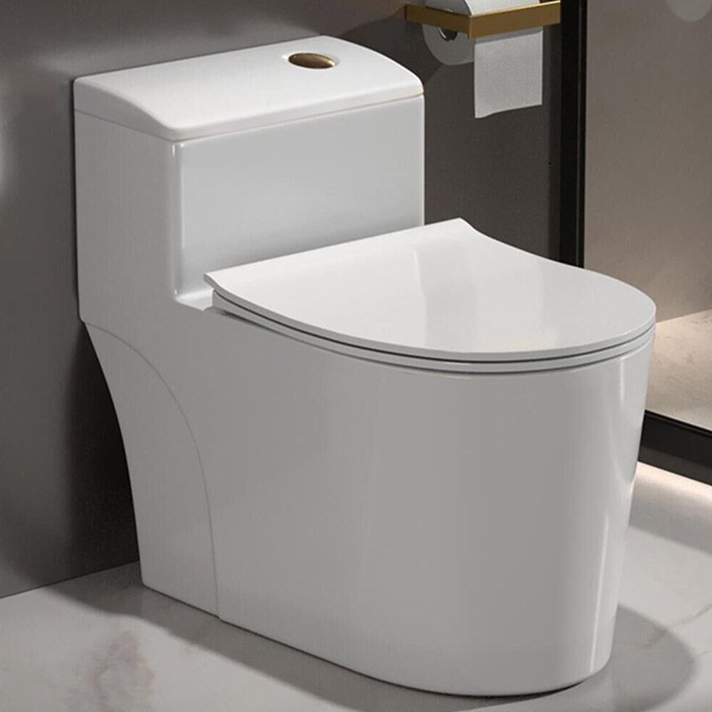 Traditional All-In-One Toilet Bowl Siphon Jet Toilet with Soft-Close Seat for Bathroom