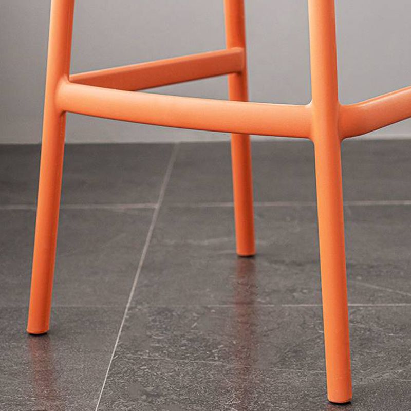 Industrial Stackable Bar Height Stool Plastic Low Back Bar Stool for Dining Room