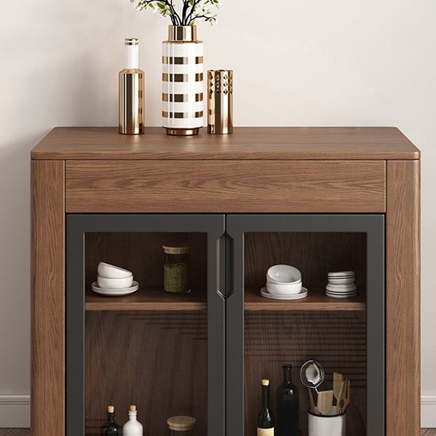 Modern Rectangle Wooden Dining Room Table for Small Space with Storage