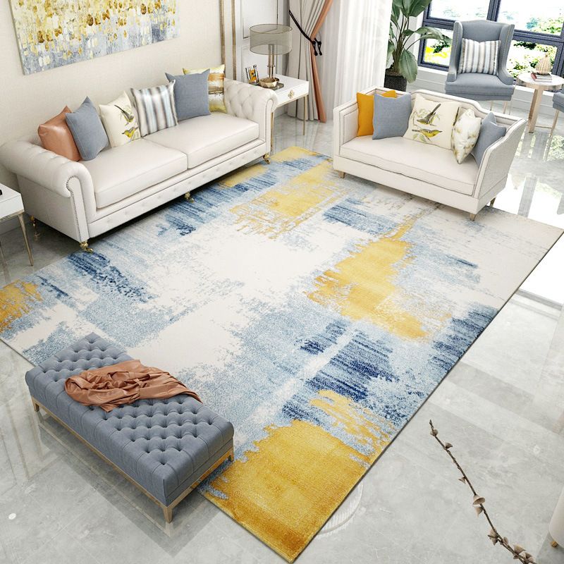 Modern Carpet Abstract Pattern Area Rug Stain Resistant Rug for Sitting Room