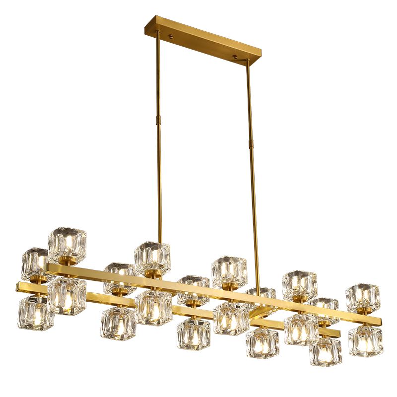 Multi Lights Island Lighting Modern Crystal Island Chandelier Lights For Living Room