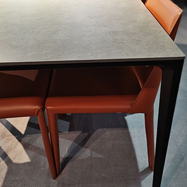 Modern 1/4/5/7 Pieces Black Dinette Set with Sintered Stone Top Rectangle Dining Table Set