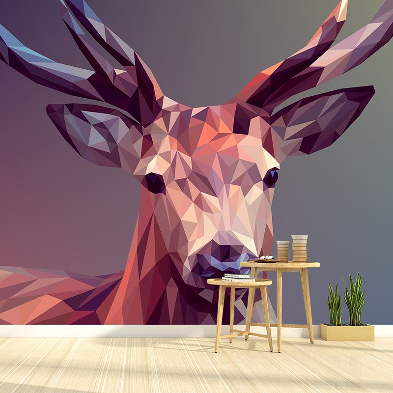 Illustration Animal Pattern Mildew Wall Mural Horizontalt for Living Room