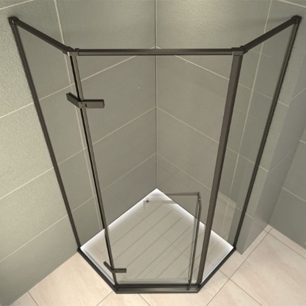 Left Hinged Framed Tempered Shower Enclosure with Fixed Panel