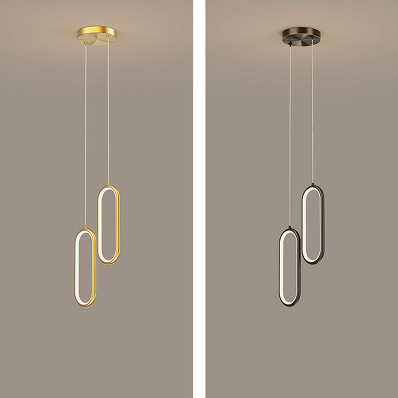 Geometric Metal Suspended Lighting Fixture Modern Style Pendant Lighting Fixtures