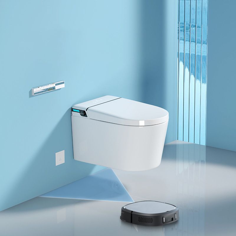 Modern One Piece Toilet Wall Mount Toilet Bowl with Seat for Washroom