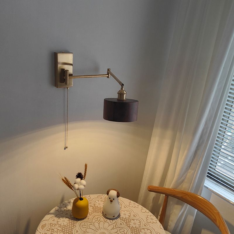 Japanse stijl verstelbare muur sconce één blub wand gemonteerd verlichtingsarmatuur voor woonkamer