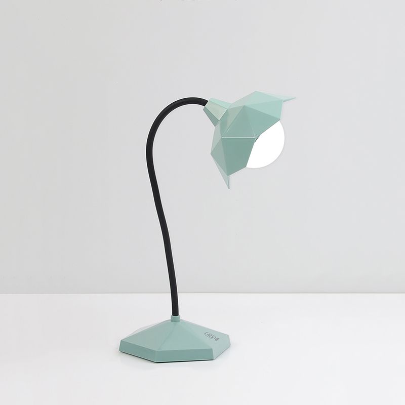 Tavola della camera da letto floreale luce in plastica in plastica lampada a LEAD LEAD con braccio flessibile