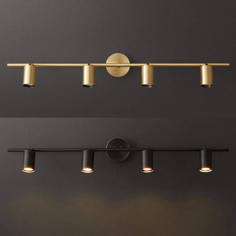 Metal Half Cylinder Wall Sconce Modern Style Multi-Lights Mirror Wall Lighting Fixture