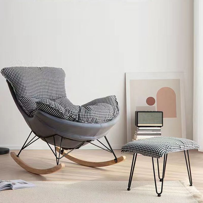 Modern Single Lazy Rocking Chair Indoor Sofa Rocking Chair with Cushion