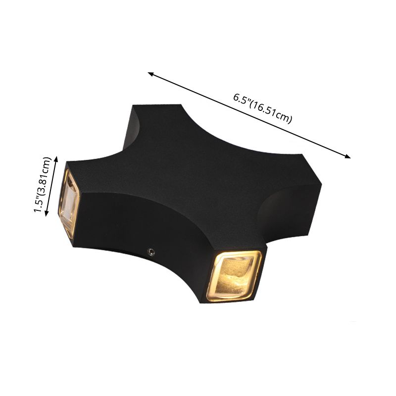 Viga en forma de X lámpara de pared LED creativa estilo accesorio de iluminación contemporánea para interiores y exteriores