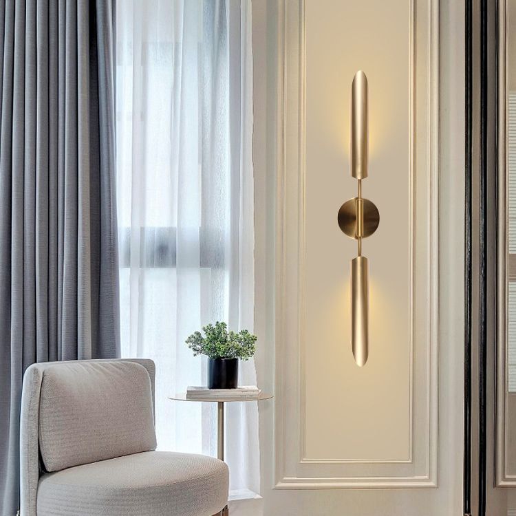 Shaded Wall Lighting Fixture Contemporary Style Metal Bedroom Wall Mounted Light