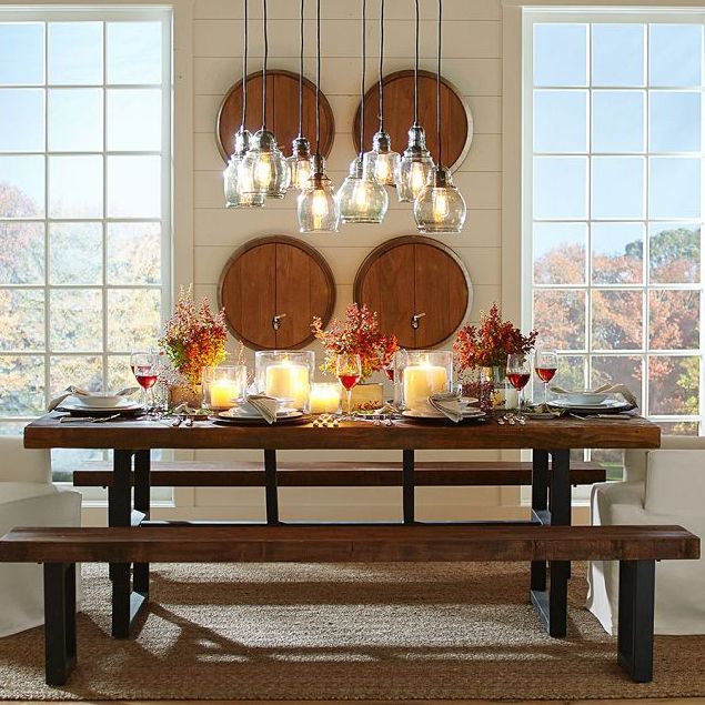 Wooden Table Medieval Modern Style Family Rectangular Dining Table