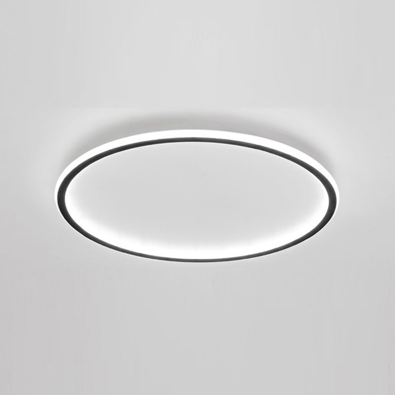 Modern Flush Mounted Ceiling Lights Ring LED Ceiling Mount Lighting with Silicone Shade