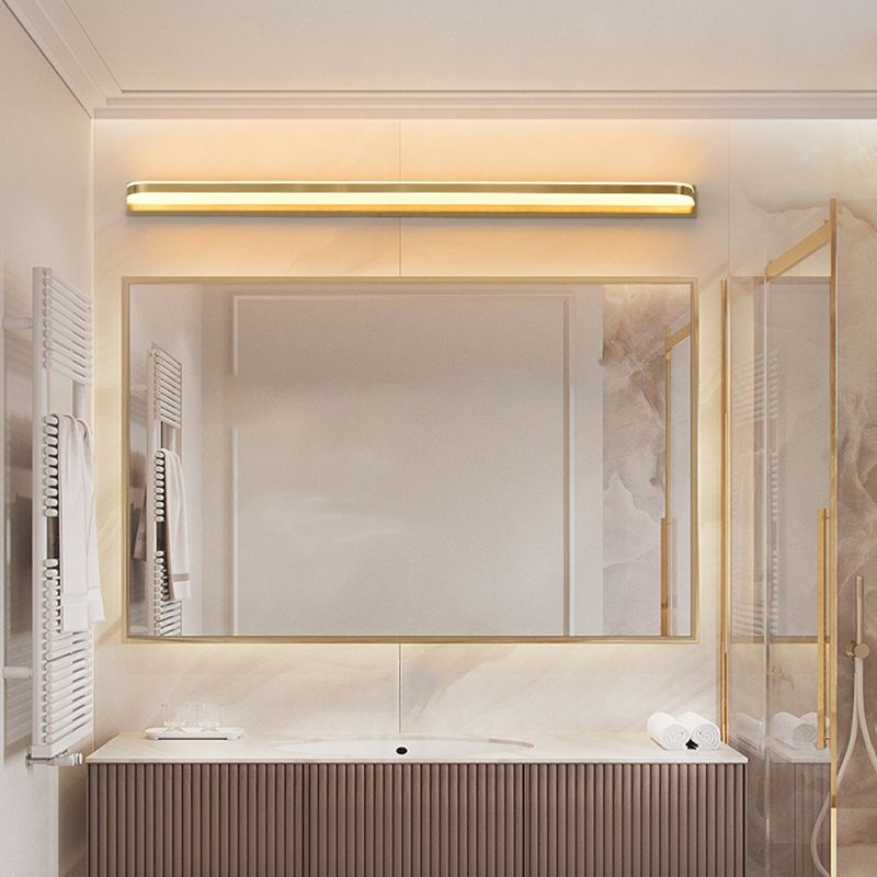 Modern Style Linear Shape Wall Lighting Metal 1 Light Sconces for Bathroom