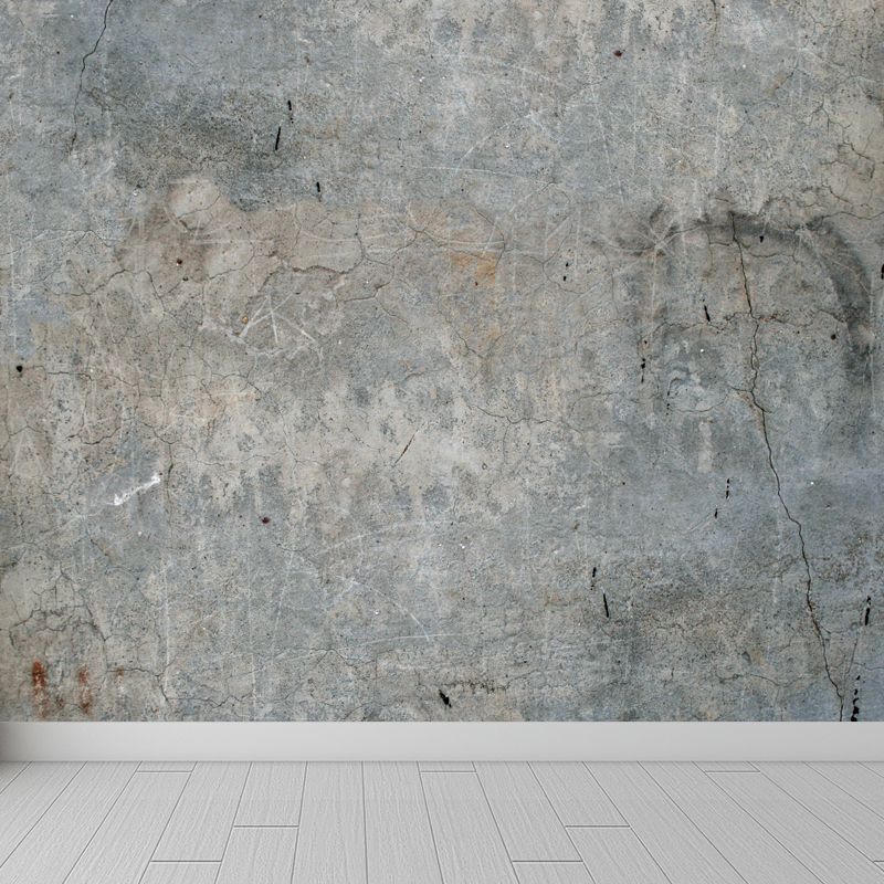 Scratched Wall Mural Decal Pastel Color Industrial Style Wall Covering for Boys Room