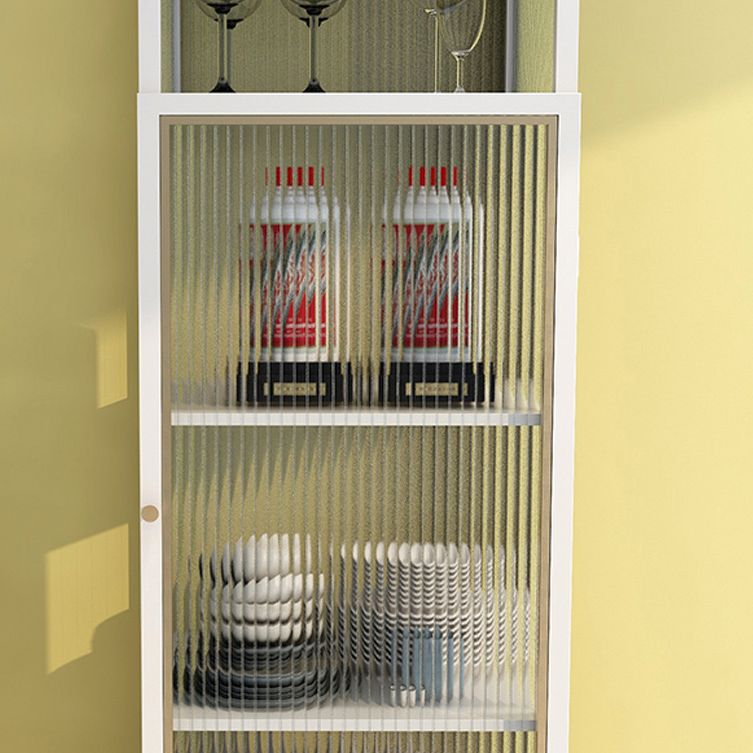 Modern Metal Curio Cabinet Glass Doors Display Cabinet with Legs