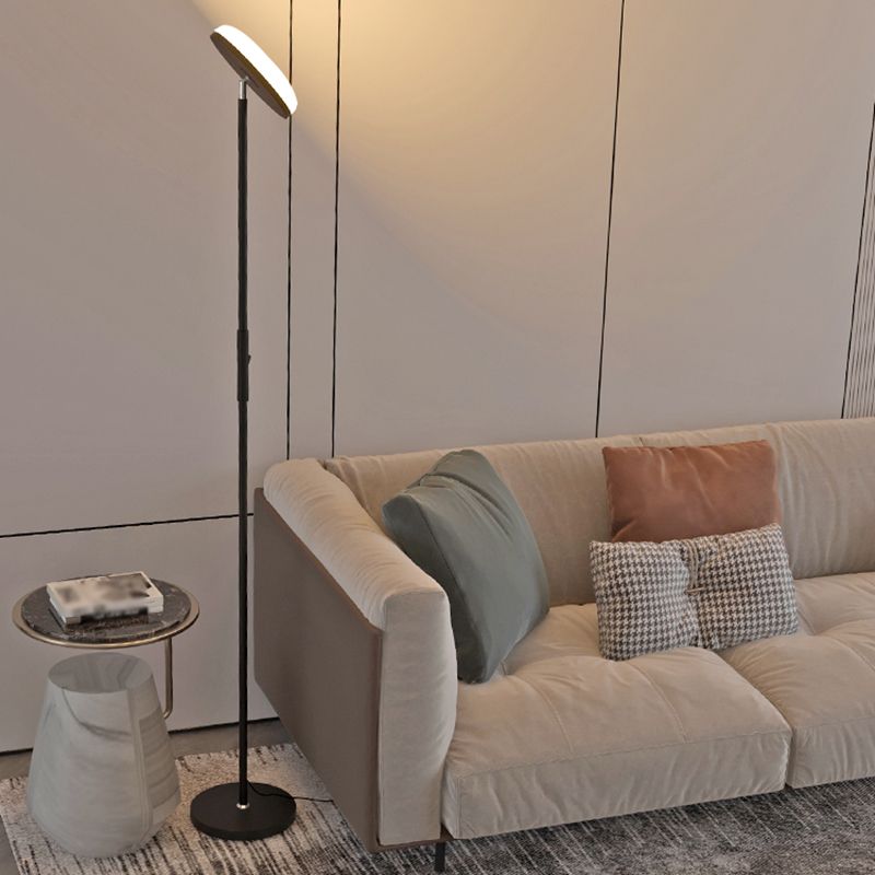 Lámpara de forma de círculo de lámpara de aluminio simple moderna con tono acrílico para dormitorio