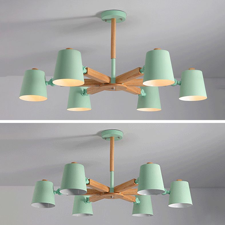 Conische kroonluchterlamp Moderne metalen hanglamp voor woonkamer