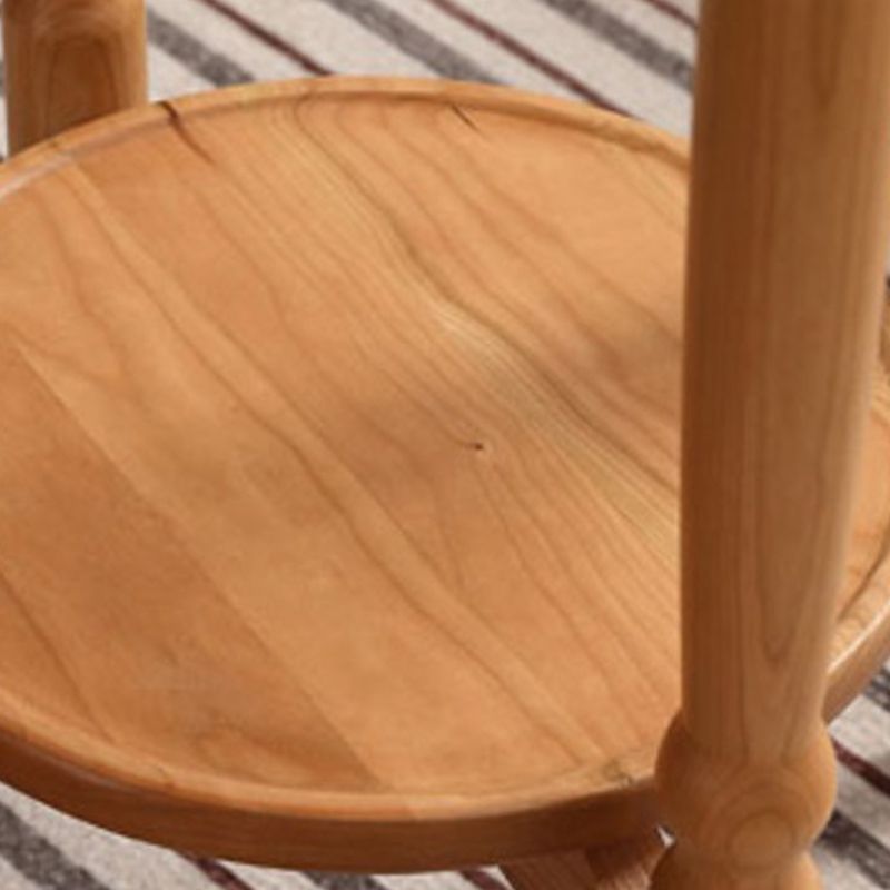 4 Legs Coffee Table No Distressing Solid Wood Coffee Table with Shelf