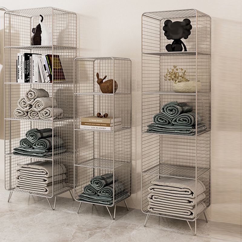 Metal Closed Back Bookshelf Shelves Included Standard Bookcase