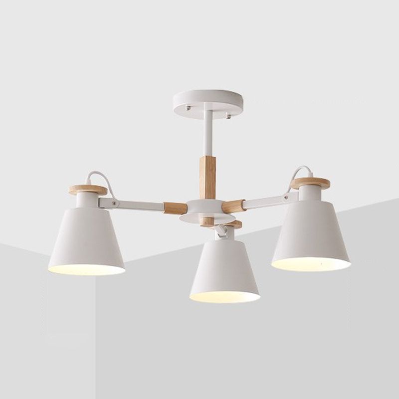 Lámpara de techo de metal de estilo colgante geométrico de múltiples luces